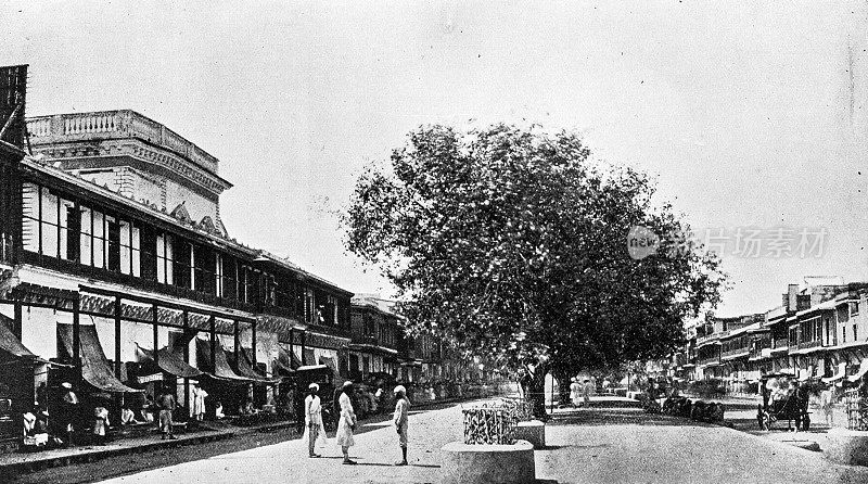 1895年印度的人物和地标:Chandni Chauk，德里